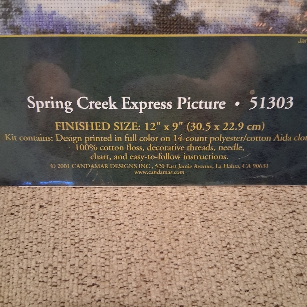 Candamar Designs James Lee Spring Creek Express Picture 51303 Cross Stitch Kit - Picture 8 of 8